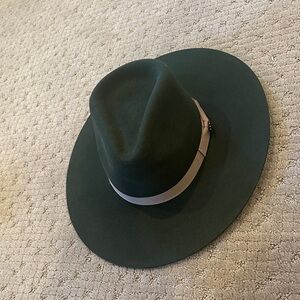 Stylish Dark Green Fedora Hat